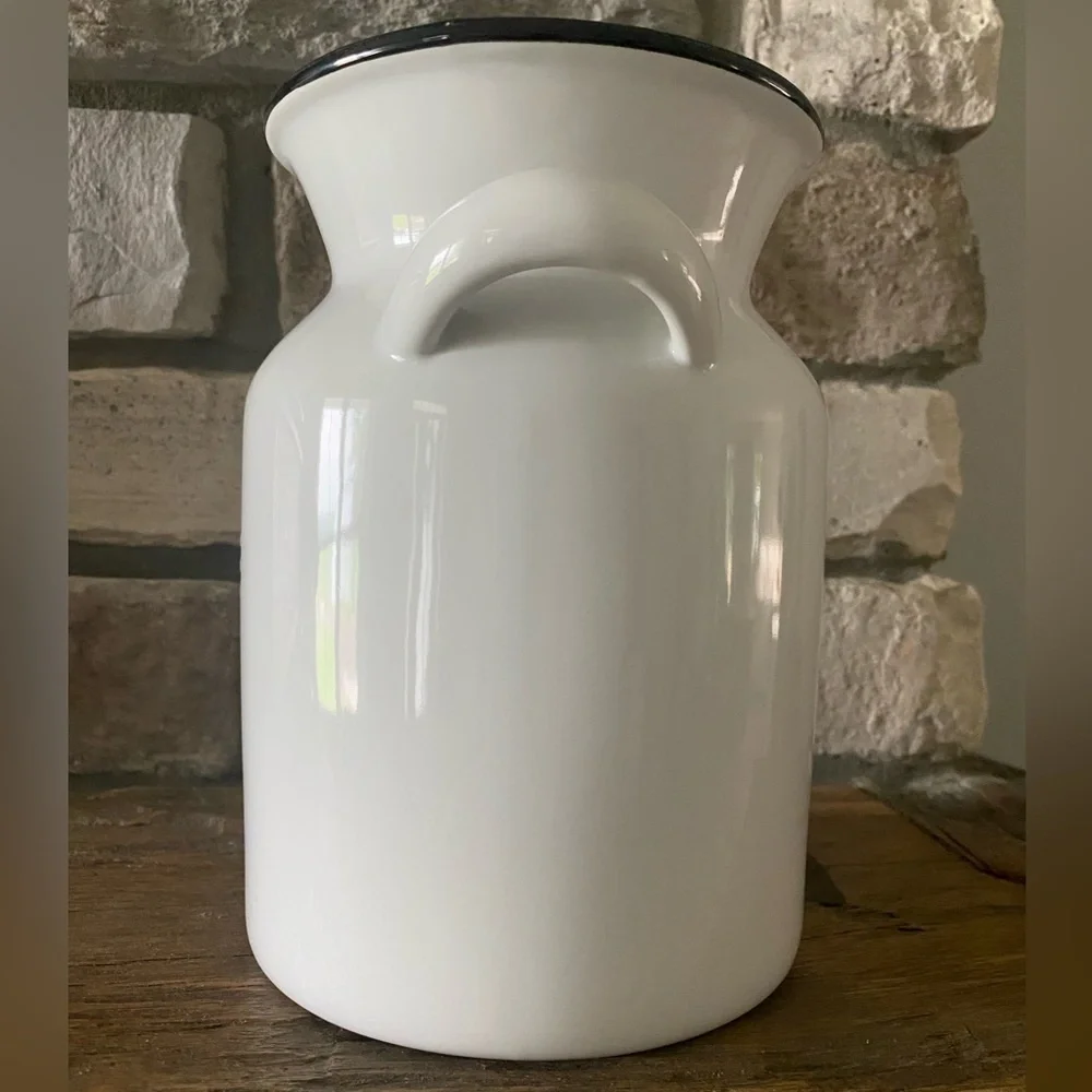 New! Food Network Utensil Crock‎ Farmhouse Black & White